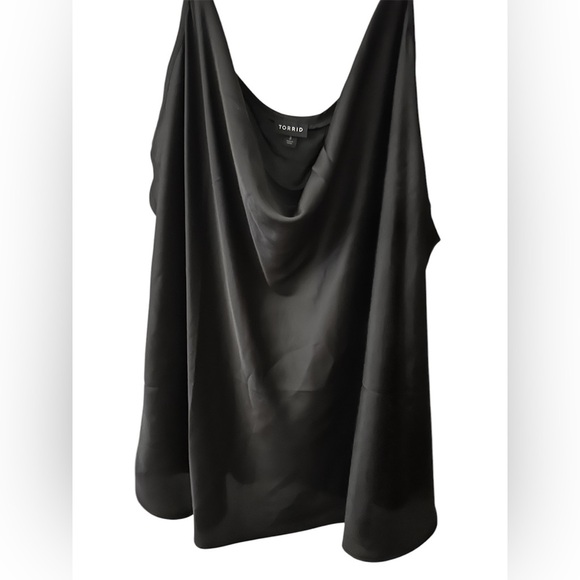 Torrid Black Silk Spaghetti Strap Top Cowl Neck Size 3 XL Plus Size - Picture 1 of 5